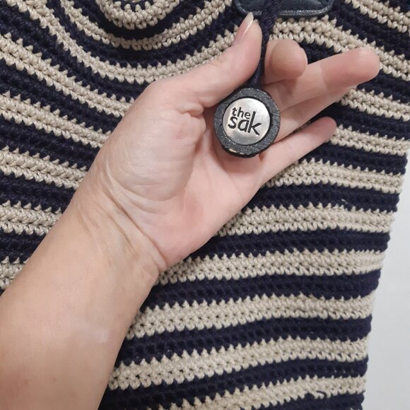 The Sak - crocheted purse handbag - Navy and beige - Picture 4 of 15